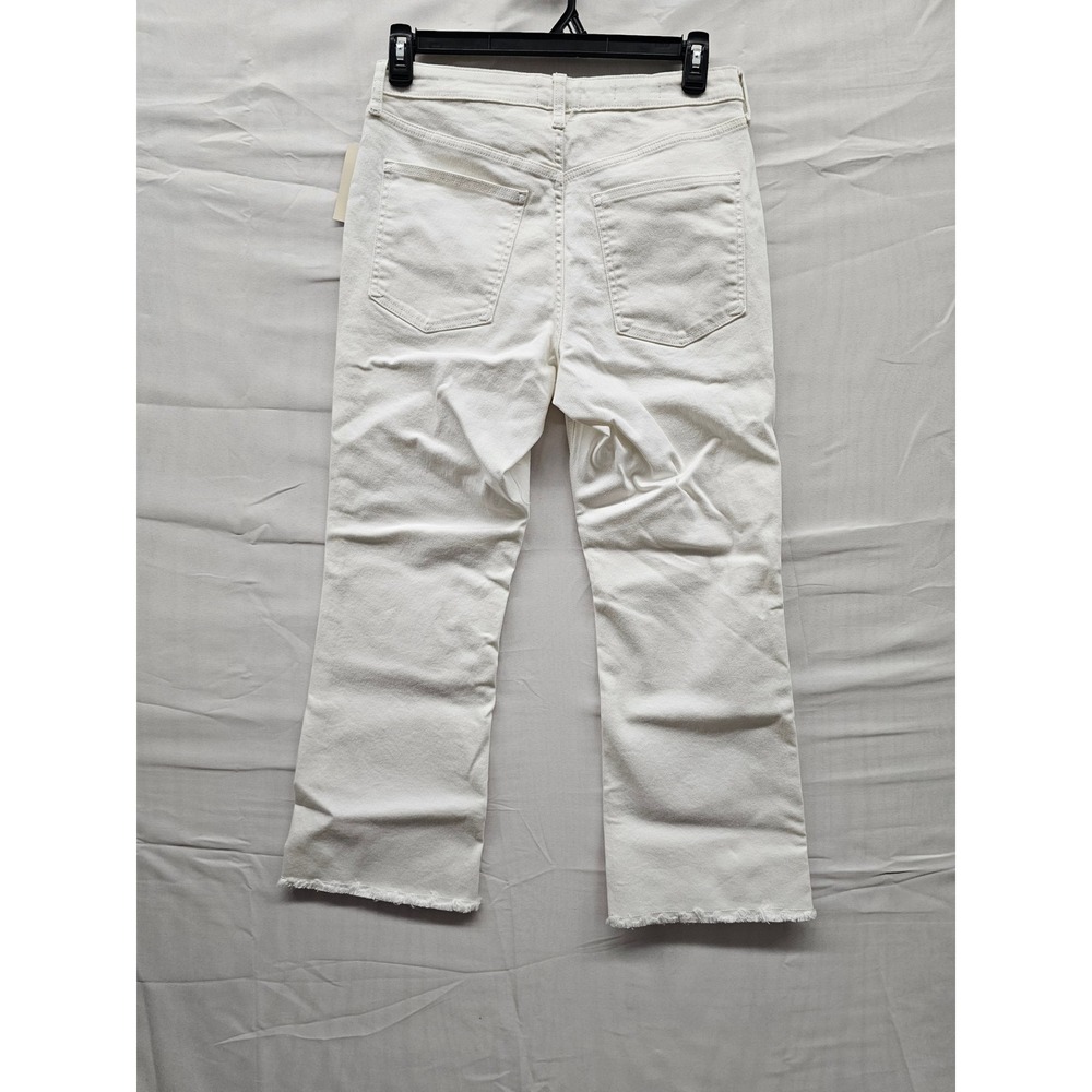 Universal Thread High Rise Kick Flare Jeans White Frayed Hem 12/R 014 05 4728 - Picture 2 of 9